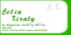 celia kiraly business card